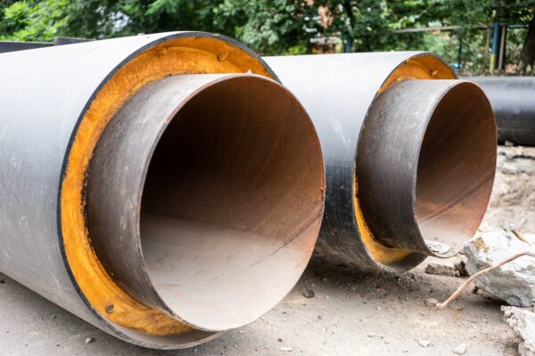 Insulated water pipes, underground sewerage infrastructure renovation