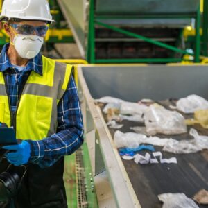 Waste Management Sorting Facility Worker